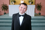 First Holy Communion photograph Of Boy In A Church In Glasgow